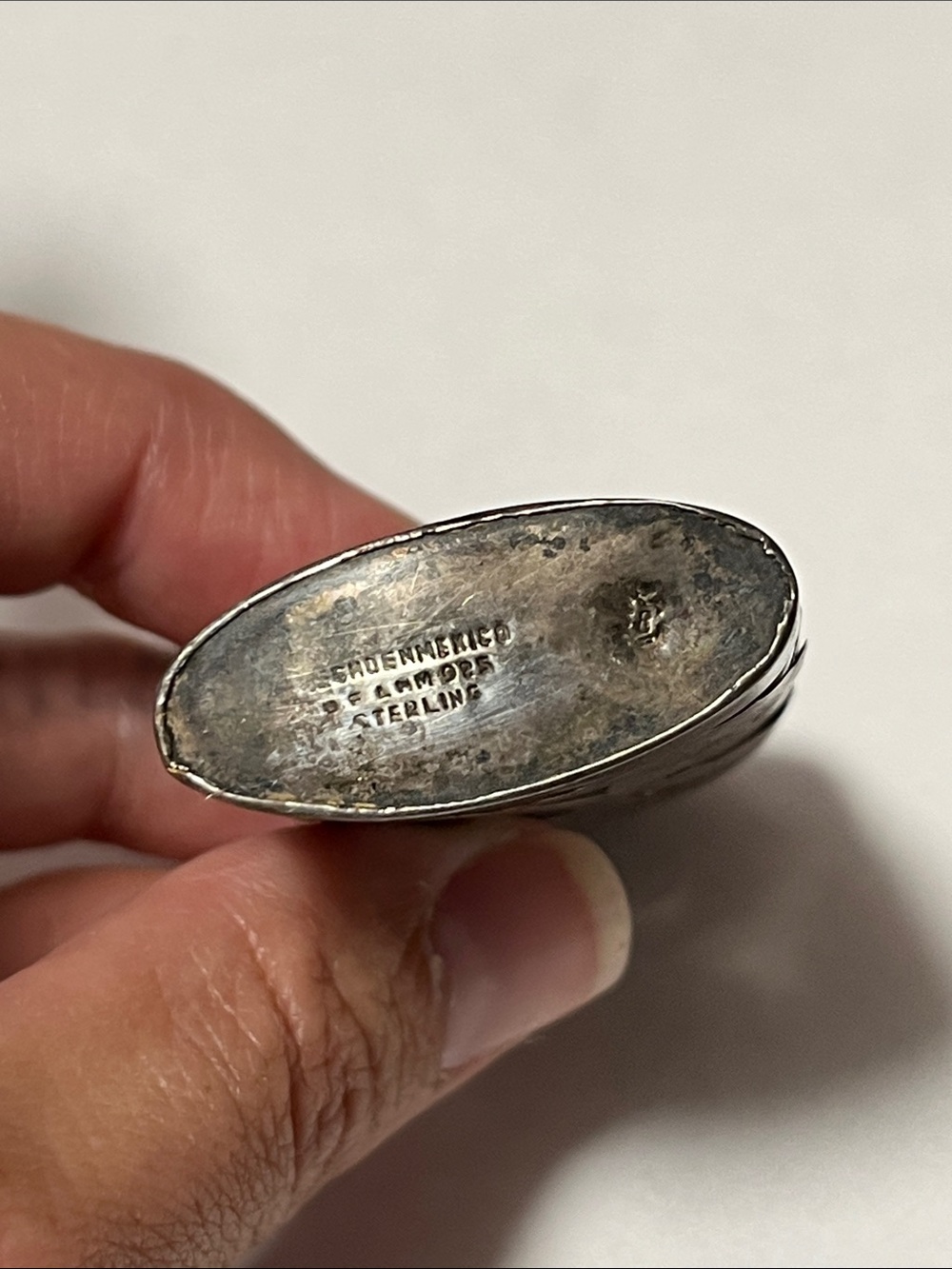 Antique Art Nouveau Sterling & Glass Vial - Picture 4 of 12